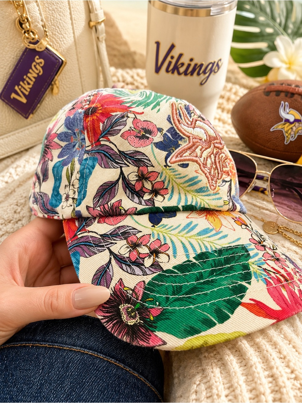 ’47 Brand Minnesota Vikings Floral Tropical Women’s Adjustable Hat